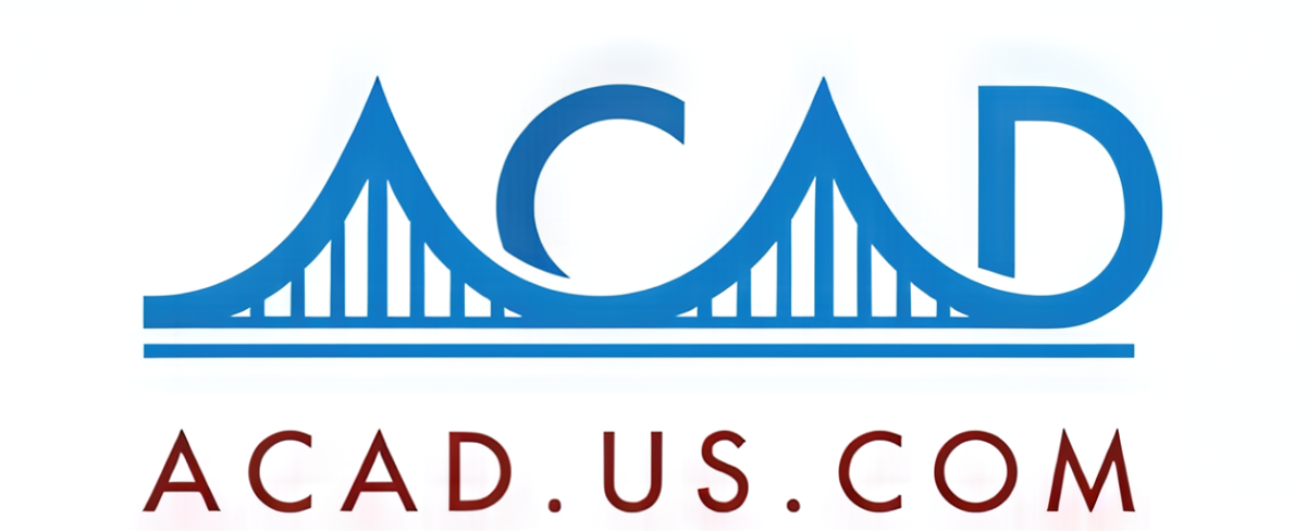 Stylized bridge logo with A-CAD